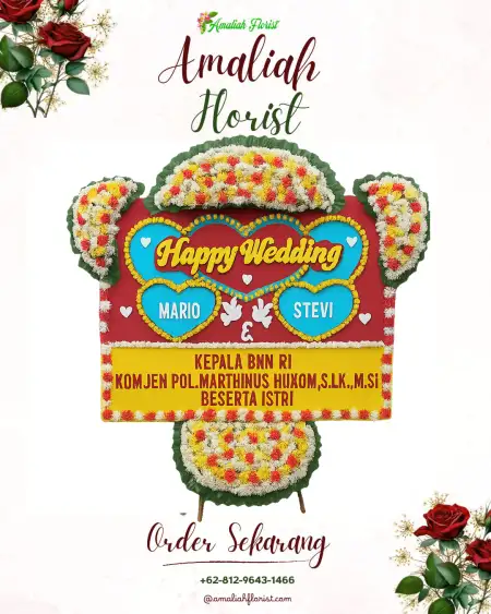 Papan Bunga Pernikahan Long Iram